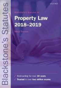 Blackstone's Statutes on Property Law 2018-2019 (Blackstone's Statutes) （26TH）