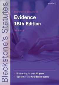 Blackstone's Statutes on Evidence (Blackstone's Statute) （15TH）