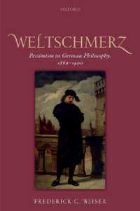 世界苦：ドイツ哲学におけるペシミズム1860-1900年<br>Weltschmerz : Pessimism in German Philosophy, 1860-1900