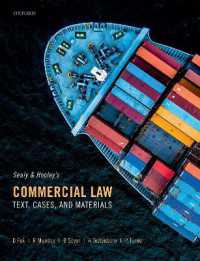 英国商法：読本・判例・資料（第６版）<br>Sealy and Hooley's Commercial Law : Text, Cases, and Materials （6TH）