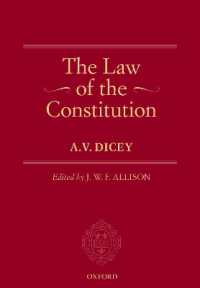 Ａ．Ｖ．ダイシー『憲法序説』（原書）復刊<br>The Law of the Constitution