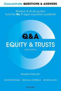 Concentrate Questions and Answers Equity and Trusts : Law Q&A Revision and Study Guide (Concentrate Questions & Answers) （3RD）