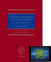 Company Meetings and Resolutions (Digital Pack) : Law, Practice, and Procedure （3RD）