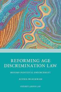 年齢差別禁止法の改革<br>Reforming Age Discrimination Law : Beyond Individual Enforcement (Oxford Labour Law)