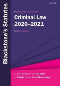 Blackstone's Statutes on Criminal Law 2020-2021 (Blackstone's Statute Series) （30TH）