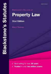 Blackstone's Statutes on Property Law (Blackstone's Statute Series) （31TH）