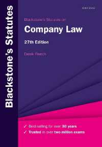 Blackstone's Statutes on Company Law (Blackstone's Statute Series) （27TH）