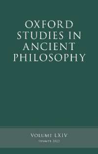 Oxford Studies in Ancient Philosophy : Volume LXIV (Oxford Studies in Ancient Philosophy)