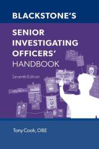 Blackstone's Senior Investigating Officers' Handbook 7e （7TH）