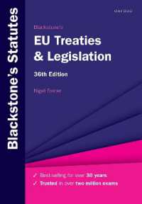 Blackstone's EU Treaties & Legislation （36TH）