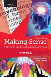 学生のための心理学研究・論文作法（第２版）<br>Making Sense in Psychology : A Student's Guide to Research and Writing (Making Sense) （2ND）