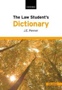 法学部生のための法学辞典（第１３版）<br>The Law Student's Dictionary （13TH）