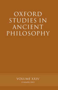 Oxford Studies in Ancient Philosophy, Volume XXIV : Summer 2003 (Oxford Studies in Ancient Philosophy)