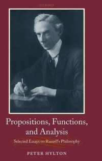 ラッセル哲学論選集<br>Propositions, Functions, and Analysis : Selected Essays on Russell's Philosophy