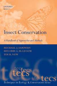 昆虫保全ハンドブック<br>Insect Conservation : A Handbook of Approaches and Methods (Techniques in Ecology & Conservation)