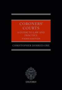 英国の検屍官裁判所（第３版）<br>Coroners' Courts : A Guide to Law and Practice （3RD）