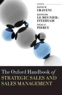 オックスフォード戦略的販売管理ハンドブック<br>The Oxford Handbook of Strategic Sales and Sales Management (Oxford Handbooks)