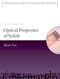 固体の光学的特質（第２版）<br>Optical Properties of Solids (Oxford Master Series in Physics) （2ND）