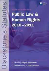 Blackstone's Statutes on Public Law and Human Rights (Blackstone's Statute Series) （20TH）