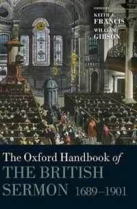 オックスフォード版 イギリス説教ハンドブック1689-1901年<br>The Oxford Handbook of the British Sermon 1689-1901 (Oxford Handbooks)