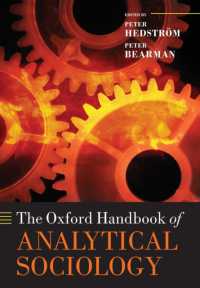 オックスフォード分析社会学ハンドブック<br>The Oxford Handbook of Analytical Sociology (Oxford Handbooks)