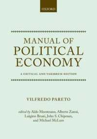 パレート『経済学提要』集注・批評版<br>Manual of Political Economy : A Critical and Variorum Edition