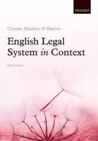 英国法システムの要点（第６版）<br>English Legal System in Context 6e （6TH）