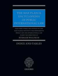 マックス･プランク国際公法百科事典（改訂版）インデックス<br>The Max Planck Encyclopedia of Public International Law : Index