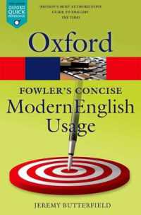 ファウラー現代英語用法コンサイス辞典（第３版）<br>Fowler's Concise Dictionary of Modern English Usage (Oxford Quick Reference) （3RD）