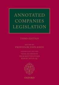 英国会社法：注釈付立法集成（第３版）<br>Annotated Companies Legislation -- Paperback / softback （3 Revised）