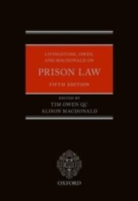 英国監獄法（第５版）<br>Livingstone, Owen, and Macdonald on Prison Law （5TH）