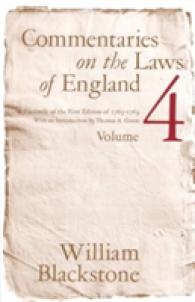 Commentaries on the Laws of England, Volume 4 : A Facsimile of the First Edition of 1765-1769