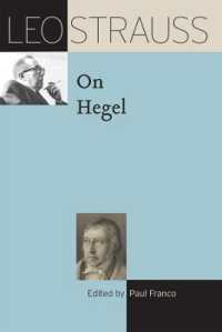 レオ・シュトラウスのヘーゲル講義<br>Leo Strauss on Hegel (Leo Strauss Transcript)