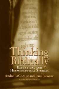 ラコック、リクール共著／聖書的に考える：聖書解釈と解釈学（英訳）<br>Thinking Biblically - Exegetical and Hermeneutical Studies