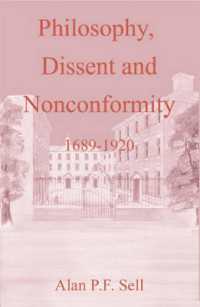 Philosophy, Dissent and Nonconformity : 1689-1920
