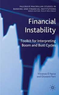 金融不安の解釈<br>Financial Instability : Toolkit for Interpreting Boom and Bust Cycles (Palgrave Macmillan Studies in Banking and Financial Institutions)