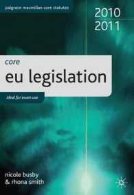 Core EU Legislation: 2010-11 (Palgrave Macmillan Core Statutes)
