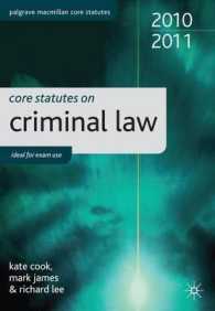 Core Statutes on Criminal Law (Palgrave Macmillan Core Statutes) -- Paperback
