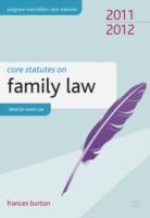 Core Statutes on Family Law (Palgrave Macmillan Core Statutes) -- Paperback
