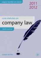 Core Statutes on Company Law 2011-12 (Palgrave Macmillan Core Statutes) -- Paperback