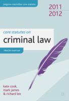 Core Statutes on Criminal Law (Palgrave Macmillan Core Statutes) -- Paperback