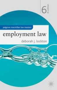 労働法（第６版）<br>Employment Law (Palgrave Macmillan Law Masters) （6TH）