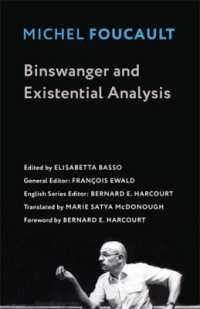 フーコー著／ビンスワンガーと現存在分析（英訳）<br>Binswanger and Existential Analysis (Foucault's Early Lectures and Manuscripts)