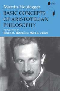 ハイデガー著／アリストテレス哲学の基礎概念（英訳）<br>Basic Concepts of Aristotelian Philosophy (Studies in Continental Thought)