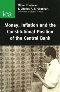 Money, Inflation and the Constitutional Position of Central Bank -- Hardback