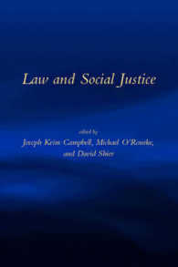 法と社会正義（現代哲学の論件）<br>Law and Social Justice (Topics in Contemporary Philosophy)