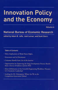 Innovation Policy and the Economy (National Burau of Economic Research: Innovation Policy and the Ecnonomy Series) 〈6〉