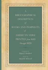 A Bibliographical Description of Books and Pamphlets of American Verse Printed from 1610 through 1820 (Penn State Series in the History of the Book)