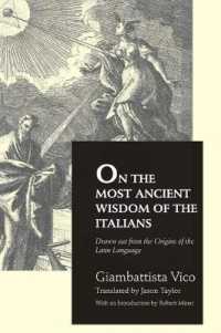 ヴィーコ著／イタリア人の最古の知（英訳）<br>On the Most Ancient Wisdom of the Italians