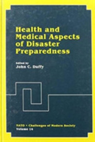 Health and Medical Aspects of Disaster Preparedness (NATO Challenges of Modern Society)